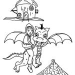 Illustration zum Malbuch "Fynn und der kleine Drache" / Manuela Rehahn 2016