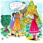 Illustration zum Kinderbuch "Die traurige Prinzessin" / Manuela Rehahn