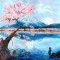 Fujiyama in der Kirschblütenzeit