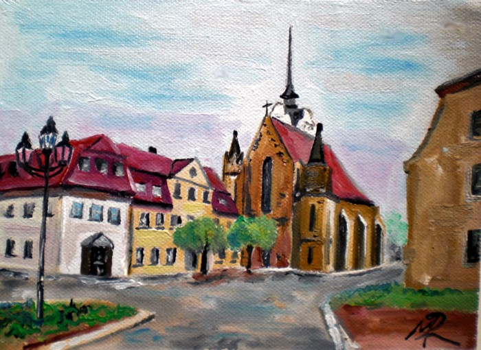 Otto Dix Haus mit Marienkirche - Gera Untermhaus